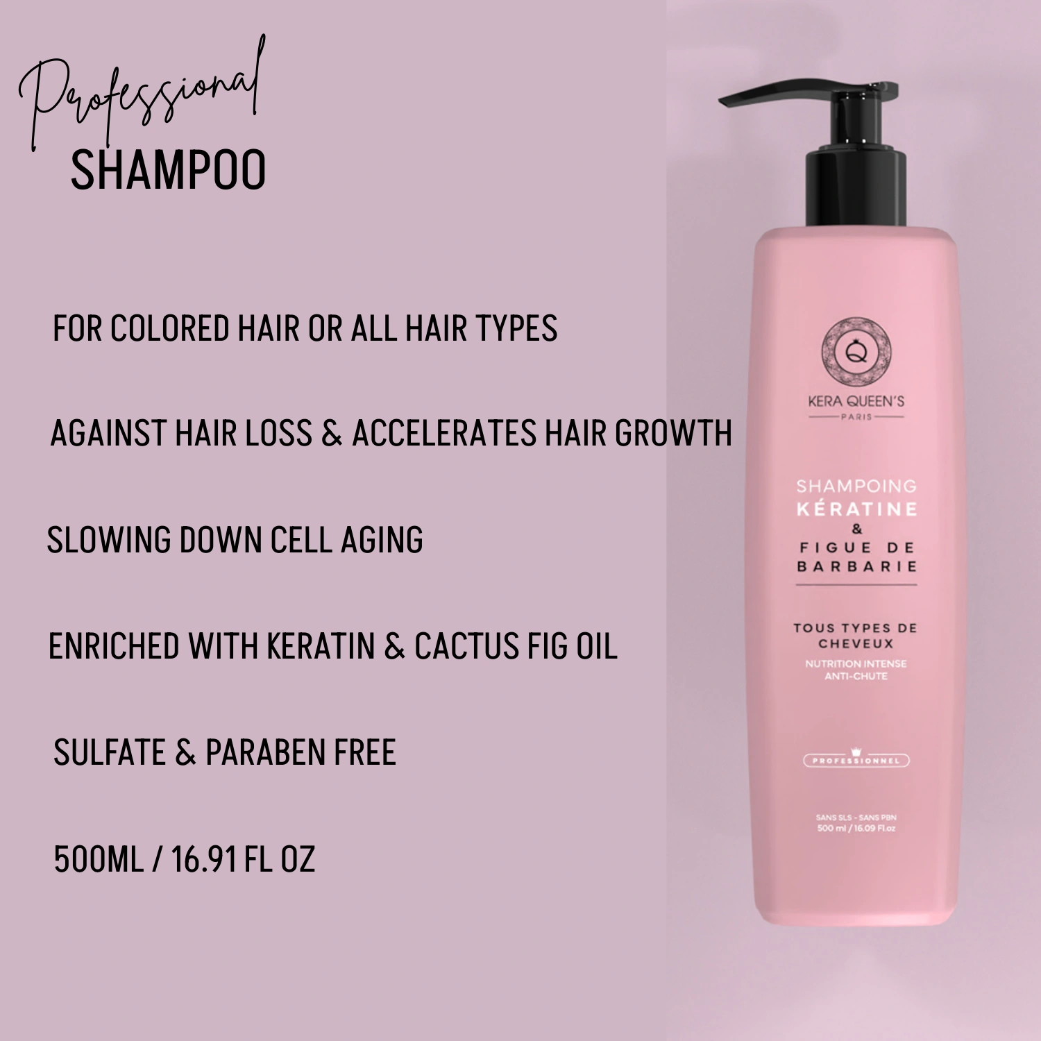 Shampoo Keratin and Cactus Fig Oil